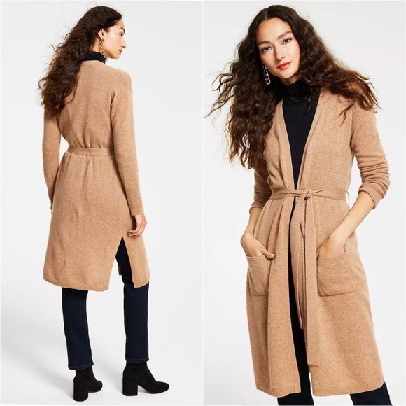 charter club heather camel cashmere cardigan FINAL PRICE NO OFFER CONSIDERED - Picture 10 of 10